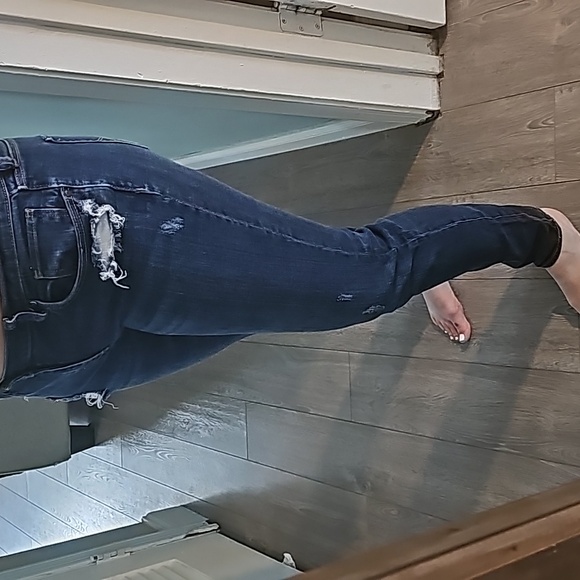 ABERCROMBIE & FITCH Perfect Stretch Brett Distressed Jeans size 10R - Picture 3 of 9